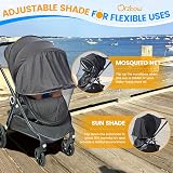 Orzbow Universal Mosquito Net for Pram Breathable Sun Shade UPF 50+ Black view 3