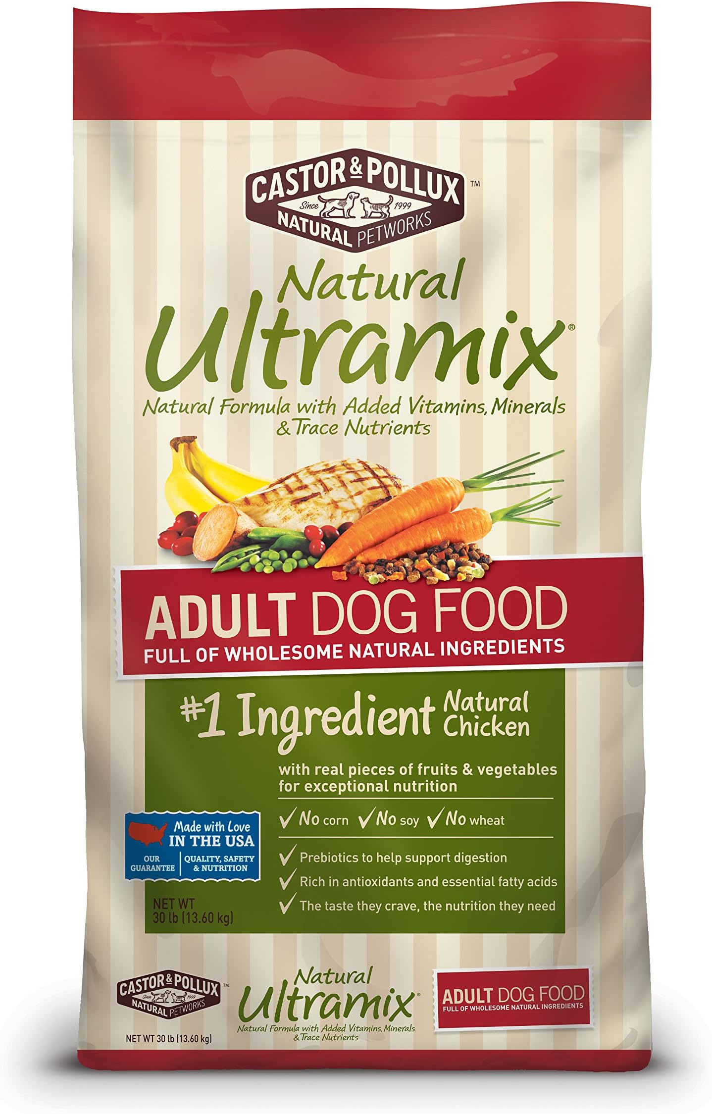 Natural Ultramix Adult Dry Dog Food, 30-Pound