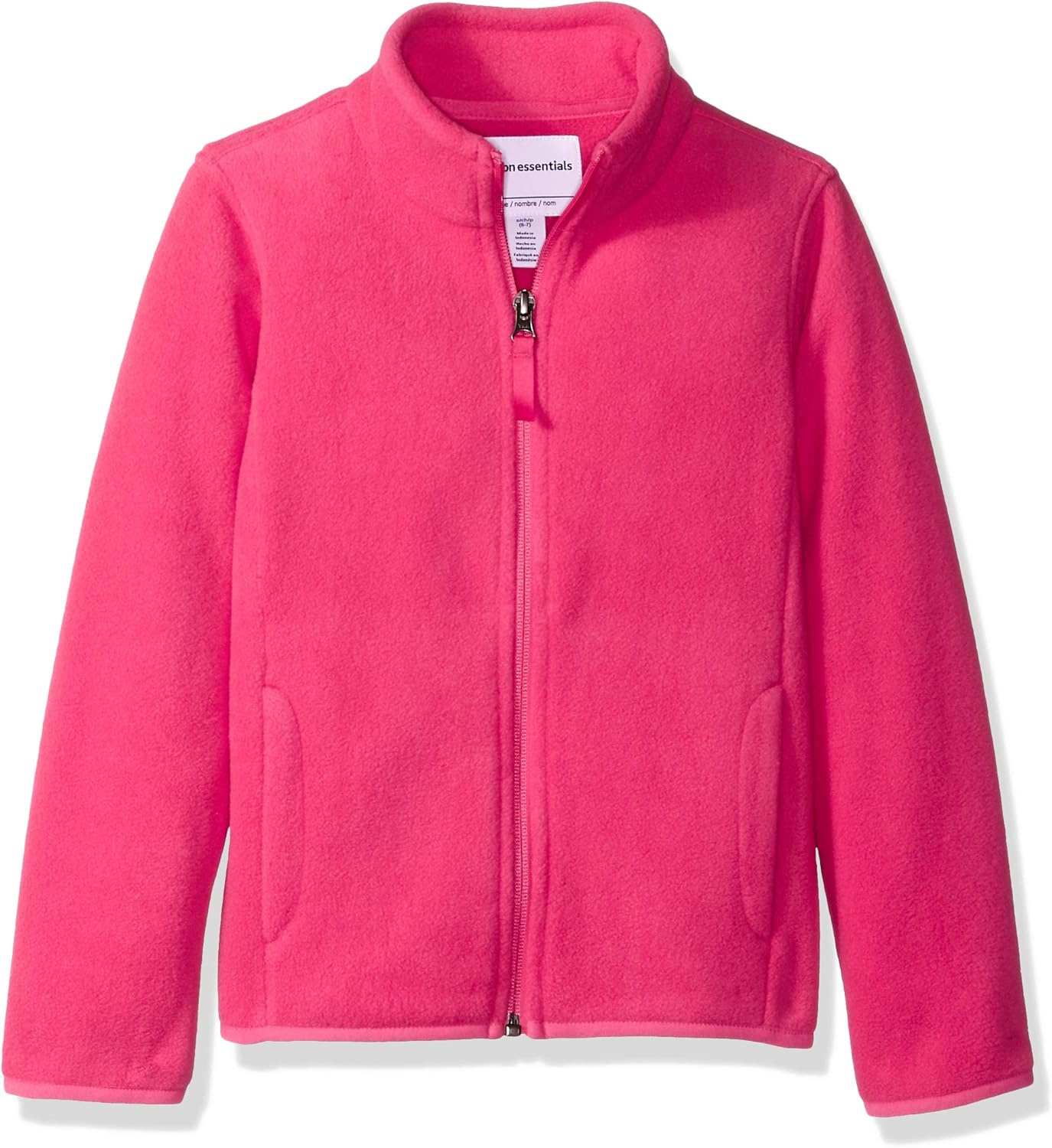  Essentials Girl's Full-Zip Polar Fleece Jacket: Clothing