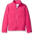 Amazon Essentials Girls and Toddlers' Polar Fleece Full-Zip Mock Jacket