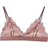 Cotorance Womens Bra No Underwire Lace Unlined Demi Triangle Bralettes