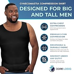QORE LOGIQ Gynecomastia Compression Shirts for Men
