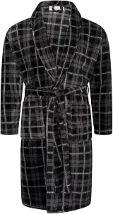 Adore Home Men's Soft Warm Flannel Fleece Bathrobe Gown 2XL-3XL Grey view 1