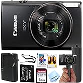 Canon PowerShot IXY 650 (ELPH 360) HS Digital Camera + 64GB Memory + Stabilizing Grip + Software Pack +More(Value Bundle) (Re