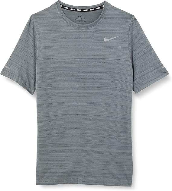 Nike Dri Fit Miler TShirt Smoke Grey L Amazon.co.uk Clothing