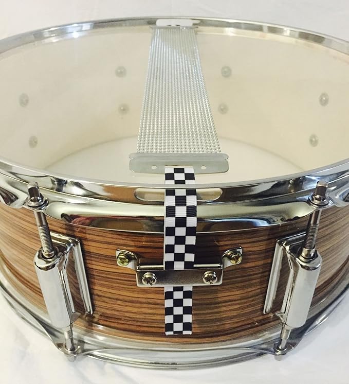SnareFlair Snare Drum Percussion Straps Black White Checkers USA Made