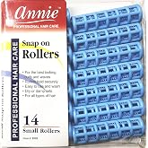 Annie Snap on Rollers #1001, 14 Count Blue Small 5/8 Inch (2 Pack)