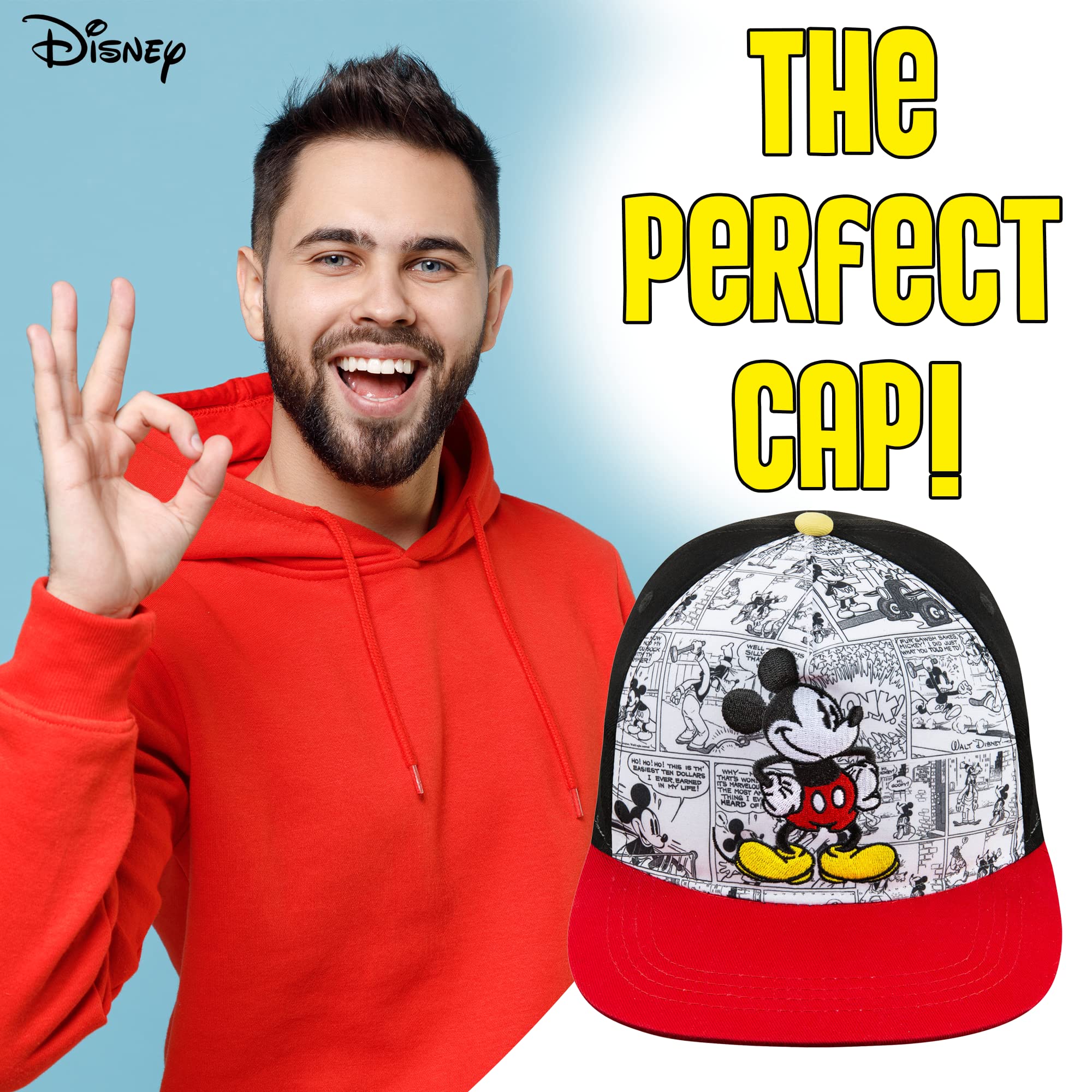 Disney Mickey Mouse Comics Baseball Cap - Size Junior Ages 12-17 Years - Adjustable - 100% Cotton