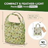 ECO CHIC Lightweight Foldable Reusable Shopping Bag Sheep Green 12L 15kg view 4