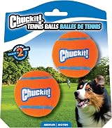 Chuckit! Tennis Ball Lightweight Dog Toy, Medium, 6.5 cm, Pack of 2 view 3