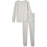 Amazon Essentials Women's Waffle Slim Fit Pajama Set, 2 Piece Long Sleeve