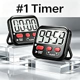 Antonki 2 Pack Digital Kitchen Timers Magnetic Countdown Wait 99:59 view 2