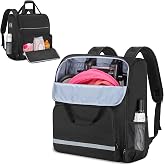 Stroller Backpack Compatible with BABYZEN YOYO2, Black, Patented Design | Padded Wrapped Handle, Shoulder Strap, a Back Belt, Heavy Duty, Zippered, Oxford