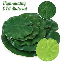 AIQINHU Artificial Lily Pads for Pond, 10 Pcs 5