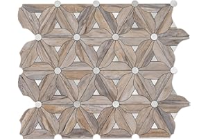 Bainley Petal Peel and Stick Backsplash, 10-Sheet Peel and Stick Wall Tiles PVC Mixed Metal Tile Stick on Backsplash for Kitchen