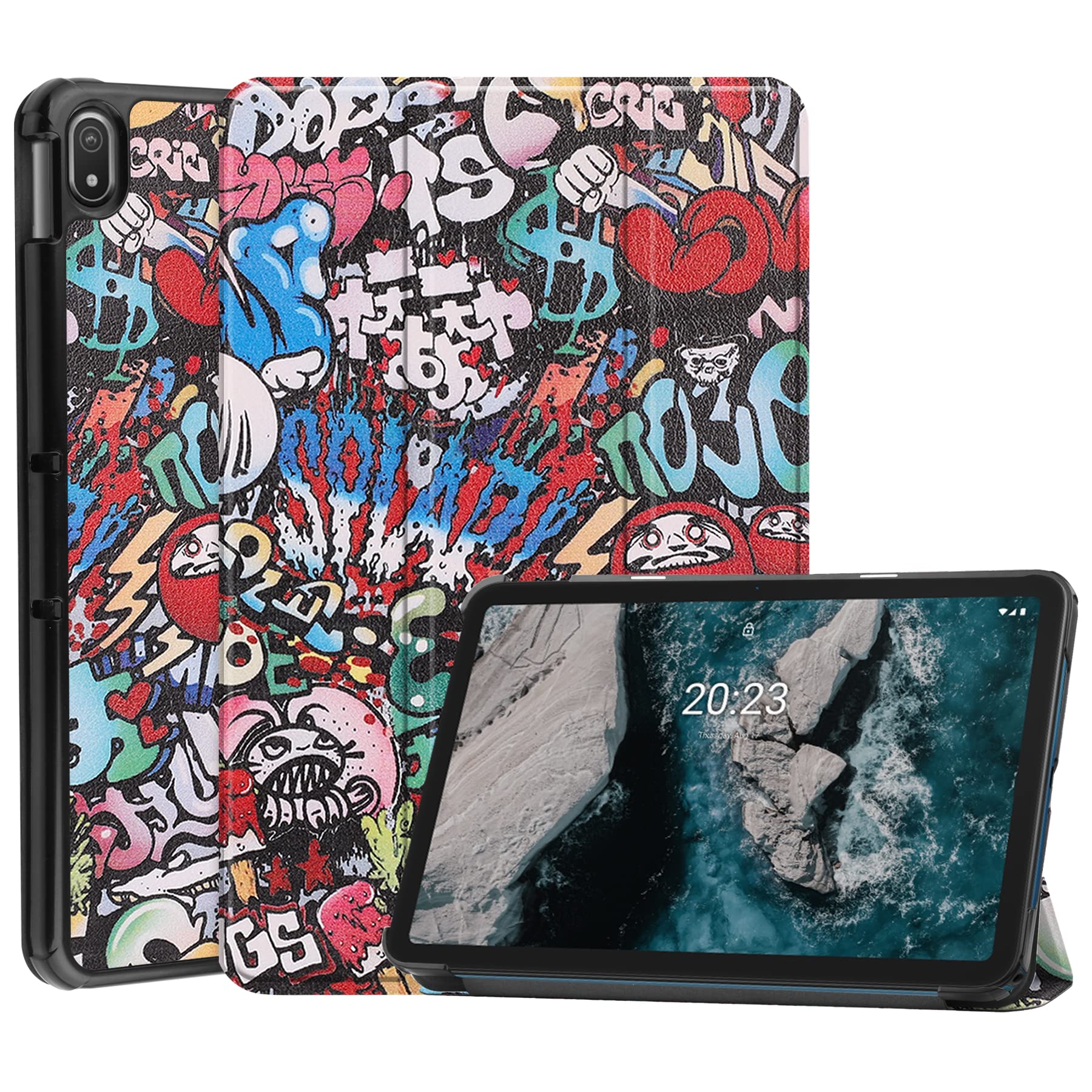 Lobwerk Protective Case for Nokia T20 10.4 Inch Slim Case with Stand Function and Auto Sleep/Wake Function