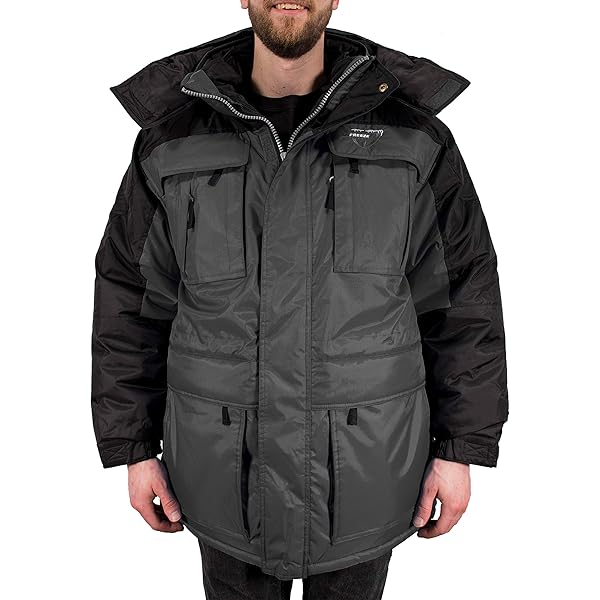 Freeze Defense Mens Snorkel Parka Winter Coat Jacket (Small, Black