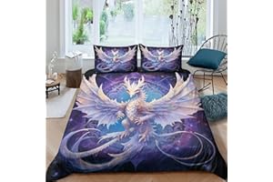GYORI Dragon Quilt Set- Flying Dragon Bedding Set Full - Fantasy Theme Quilt Queen Dragon Bed Set for Kids Boys Girls Teens Room Decorative Gift for Dragon Lovers Twin（173x218cm）