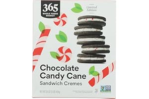 365 by Whole Foods Market, Chocolate Candy Cane Sandwich Crèmes, 16 Ounce