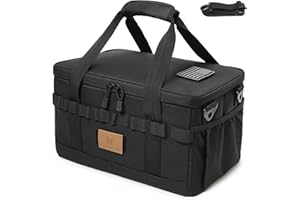 Lemubeane Tactical Camping Storage Bag 18L Tactical Utility Tote Bag Camping Cookware Organizer Trunk Organizer (Black)