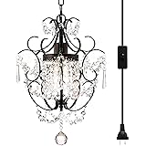Plug in Pendant Lights with K9 Crystal Bronze