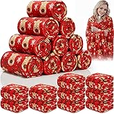 Tranqun 10 Pcs Spring Flannel Reindeer Throw Blankets, 50" x 60" Winter Reindeer Fleece Blanket Bulk for Women, Blue Xmas Sofa Fuzzy Blanket for Cozy Sofa Couch Spring Office Gift Decor