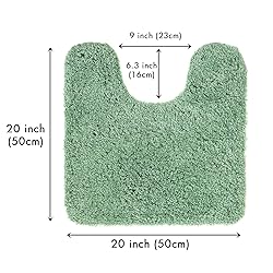 MIULEE Microfiber Toilet Bath Mat U-Shaped Contour