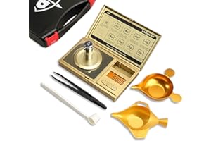 QP Digital Reloading Scale, 𝟲 𝗶𝗻 𝟭 Crown-Kit, 0.1gn × 1500 Grain High Precision Scale with LCD Display, Tare, Powder Scal