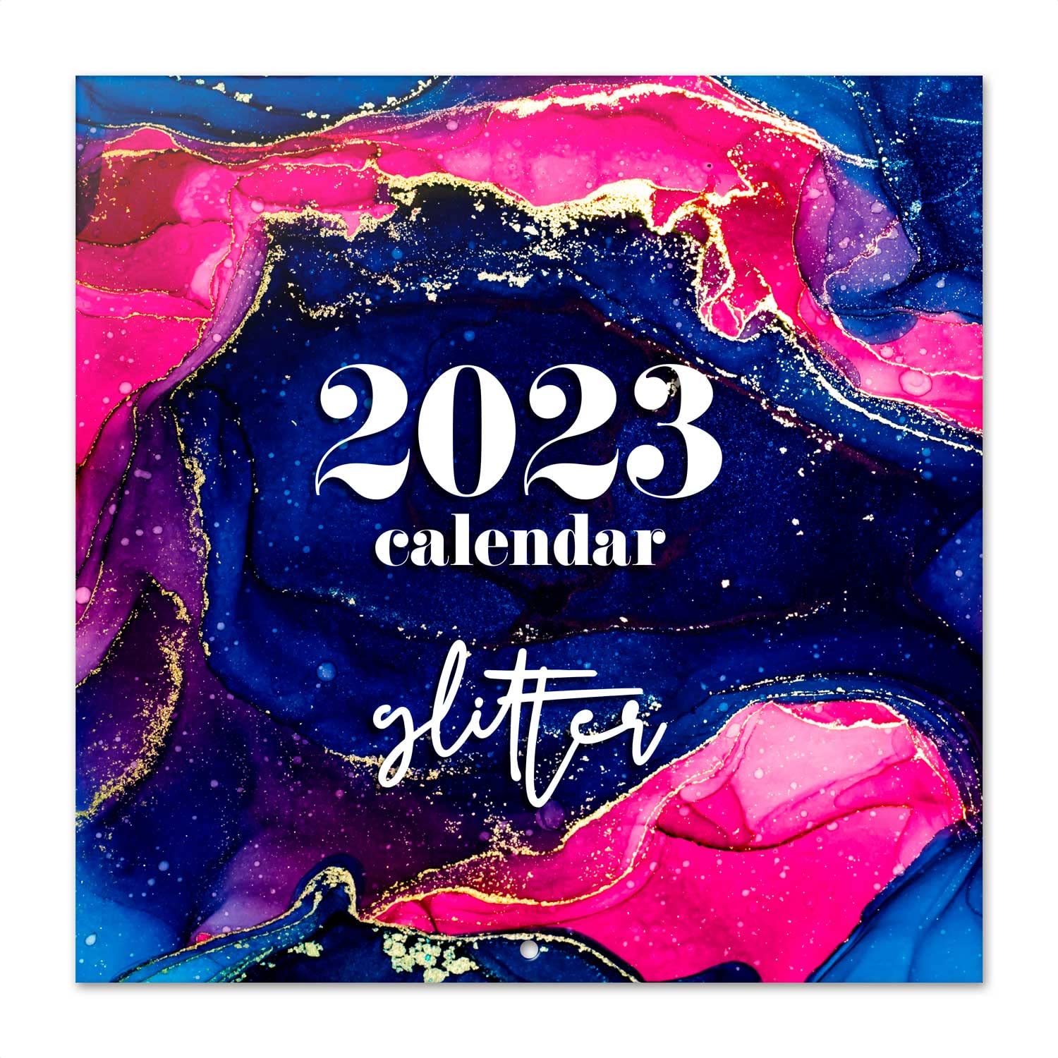 Grupo Erik Glitter Wall Calendar 2023 12' X 12' FSC| 12 Month Planner | Square Wall Calendar 2023 | Family Planner Calendar 2023 | Glitter Calendar 2023 | + 4 Bonus Months