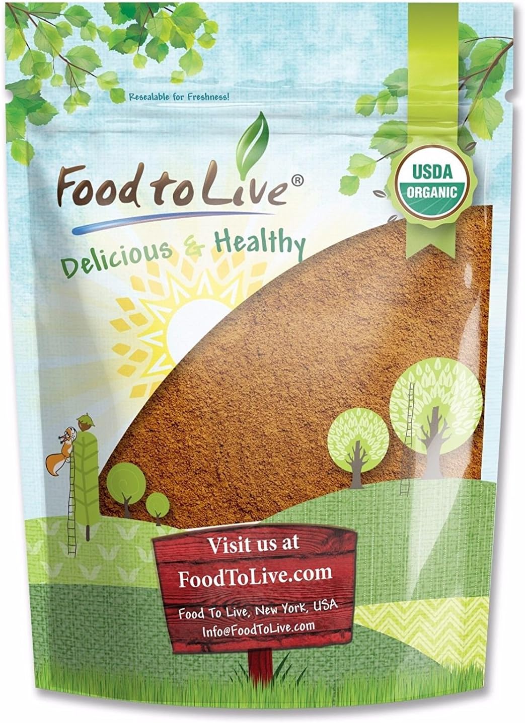 Organic Cocoa Powder, 2 Pounds - Natural, Unsweetened, Non-Dutched, Non-GMO, Kosher, Raw, Bulk