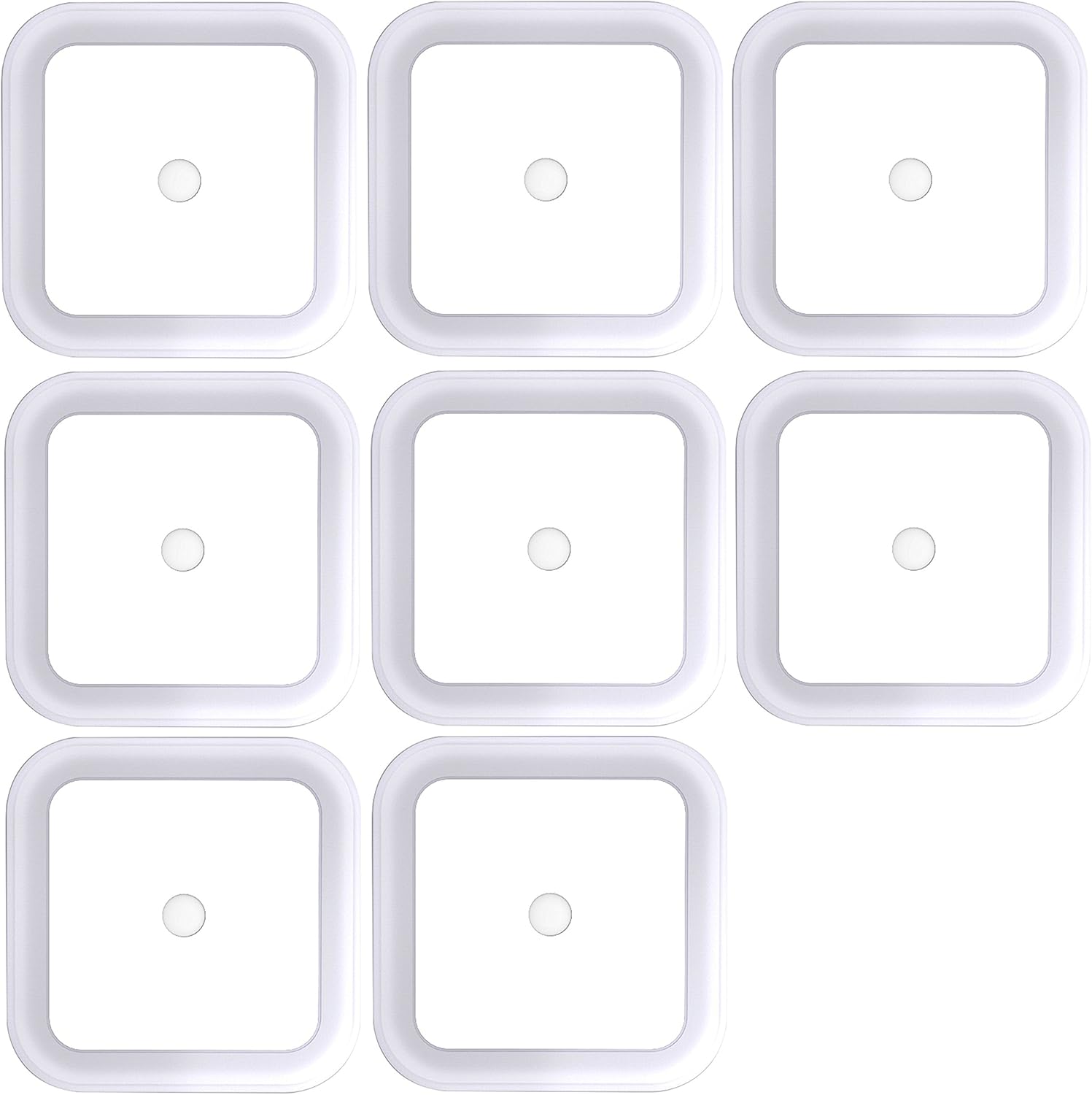 Vivii 0.5W Plug-in LED Night Light Lamp with Dusk to Dawn Sensor, 2 Pack Color and 6 Pack Daylight White