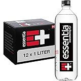 Essentia Bottled Water, 1 Liter, Pack of 12 Bottles; 99.9% Pure, Infused with Electrolytes for a Smooth Taste, pH 9.5 or High