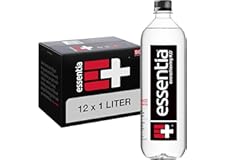 Essentia Bottled Water, 1 Liter, 12-Pack, Ionized Alkaline Water:99.9% Pure, Infused With Electrolytes, 9.5 pH Or Higher With