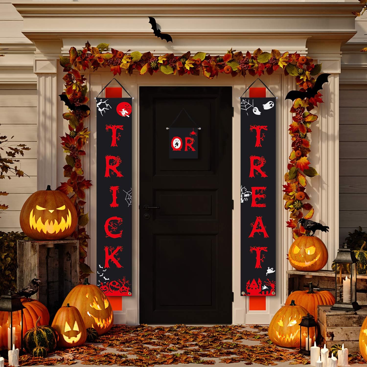 Halloween Decoration Outdoor Trick or Treat Banner Sign Set Party