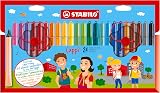 STABILO Cappi Fibre-Tip Pen with Cap-Ring Pack 24 Assorted Colours
