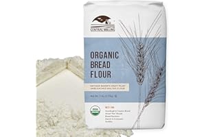 CENTRAL MILLING 100% Organic Bread Flour - Flour for Baking - 5 Pounds