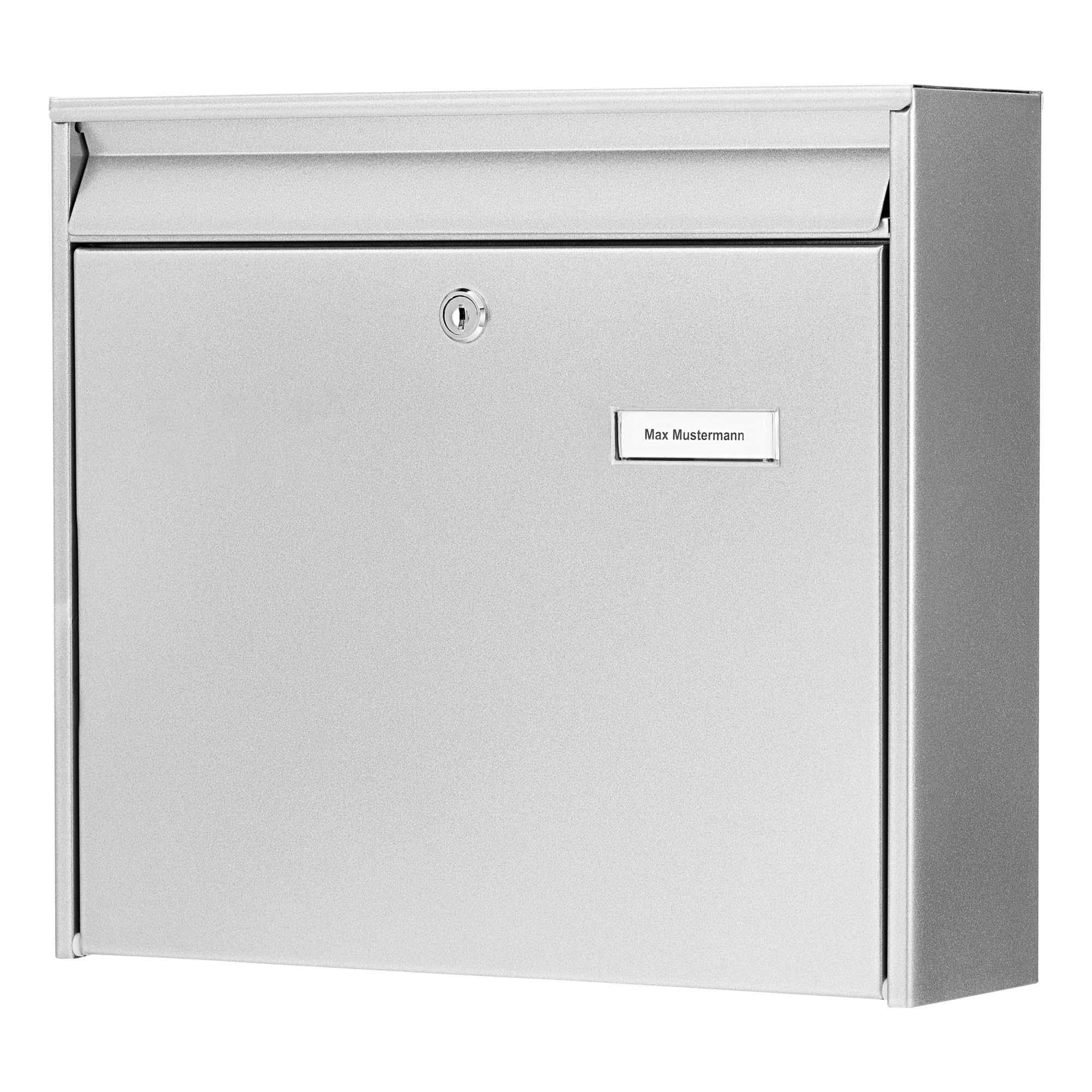 Burg-Wächter, Group Mailbox, Slot Size A4, Galvanised Steel, Mail 5877 Si, Silver