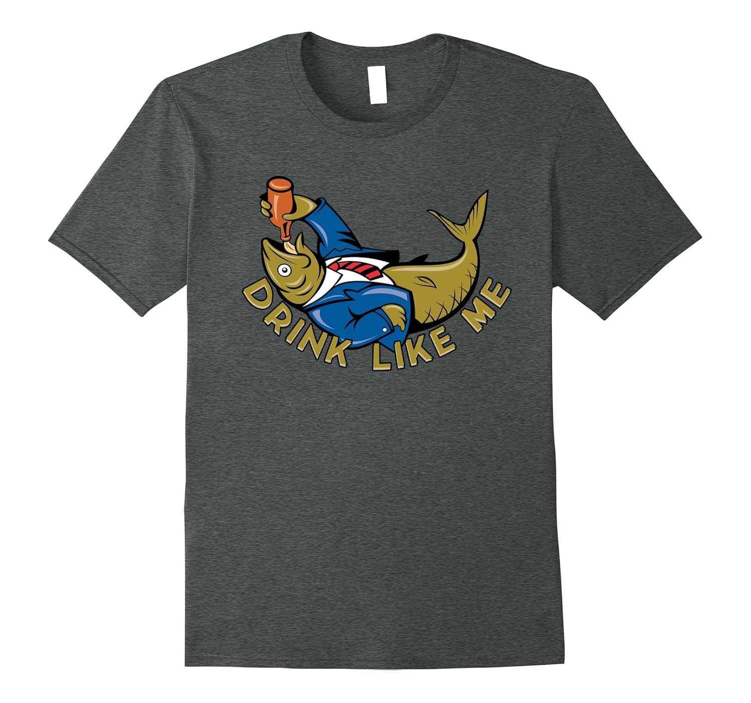 Drink Like A Fish Funny Party T-Shirt-ANZ