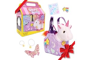 Creativity for Kids Glitzy Unicorn Kit | Adopt, Accessorize & Decorate Your Plush Pet | Toddler Purse & BFF Jewelry | Encourages Imaginative Play & Fine Motor Skills (Ages 4+)