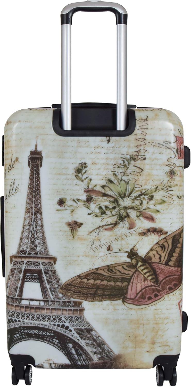 eiffel tower hard shell luggage