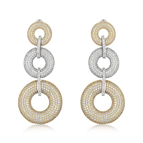 Brass Stud Earrings For Women (Fgg0171, Multicolor)