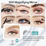 B Beauty Planet 30x Magnifying Lighted Vanity Mirror Wall Mounted 360° USB view 2