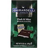 Ghirardelli Dark and Mint Squares Stand Up Bag, 5.32 Ounce