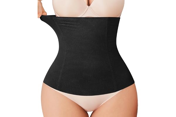 Nebility Women Body Shaper Waist Trainer Shapewear Postpartum Belly Wrap | Seamless Corset Belly Band for Tummy Control, Post