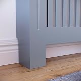 Vida Designs Chelsea Radiator Cover Grey Large Vertical Slat H82xW152xD19cm view 6