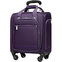 Coolife Luggage Underseat Luggage Carry On Suitcase Softside Luggage Lightweight Rolling Travel Bag Spinner Luggage