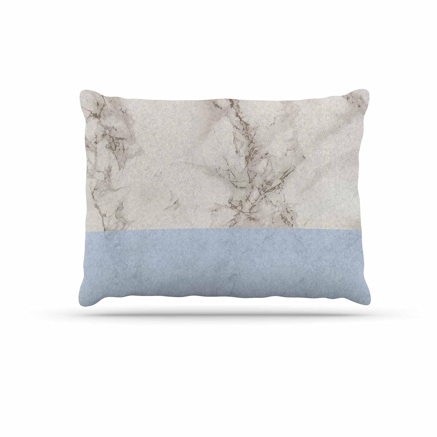Kess Inhouse Suzanne Carter Marble Blue Block Modern Gray Dog
