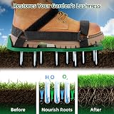 Ohuhu Lawn Aerator Shoes with Stainless Steel Spikes, Adjustable Fit view 2