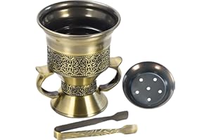 HOCUROAY Frankincense Resin Incense Burner, Incense Censer, Bakhoor Burner, Charcoal Incense Burner, Incense Burner with Handle Tongs for Yoga, Spa Aromatherapy
