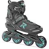 Roces Women's ICON Outdoor Breathable Fitness Comfort 4 80mm Wheels Racing Inline Skates with Memory Buckle, Easy Entry Boots, Glass Fiber Reinforced Shell &amp; Frame